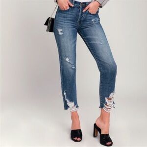 Pistola Light Blue Distressed Boyfriend Jeans Size 29